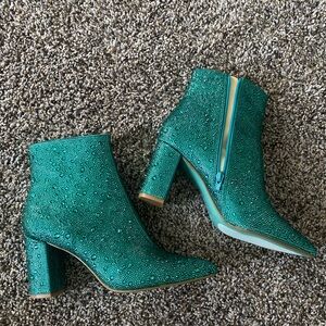 Betsey Johnson rhinestone booties